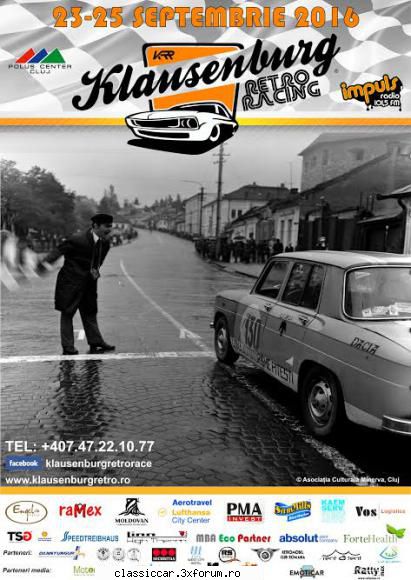 Klausenburg Retro Race - 23-25 sept. 2016 - KRR editia a 3-a. 23-25 septembrie 2016 - Arhiva evenimente 2016