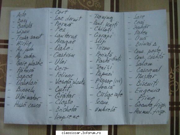 Lista de drum - Pentru cei ce mai pleaca in calatorii , eu propun - Arhiva evenimente 2009