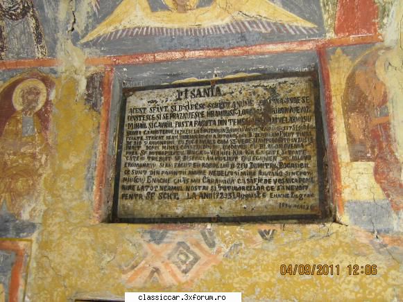 Manastirea Bunea - pisania manastirii - Drumetii prin Mioritic