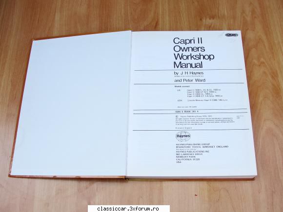 Manual Haynes Ford Capri Mk2 - Ma intereseaza sa fie in stare - Vanzari- cumparari carti si reviste auto