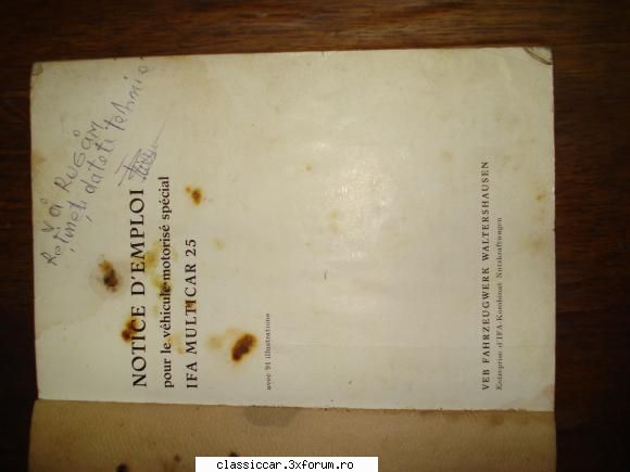 Manuale auto pe suport de hartie - Manual exploatare IFA 25 - Vanzari- cumparari carti si reviste auto