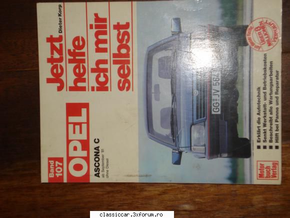 Manuale auto pe suport de hartie - Manual reparatii Opel Ascona C - Vanzari- cumparari carti si reviste auto