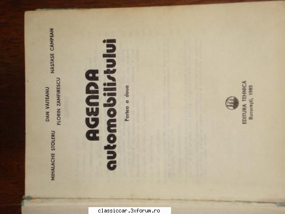 Manuale auto pe suport de hartie - Agenda automobilistului (partea - Vanzari- cumparari carti si reviste auto
