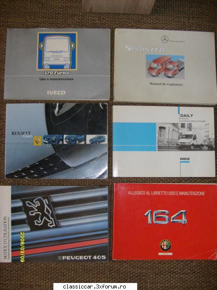 Manuale de intretinere /exploatare si brosuri - Vand urmatoarele ma - Vanzari- cumparari carti si reviste auto