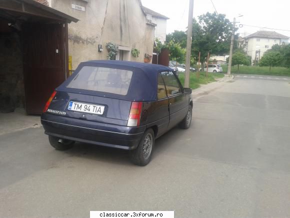 Masina mea Renault 5 Cabrio EBS 1988 - Jante pe 13 si numere romanesti - Prezentare masini