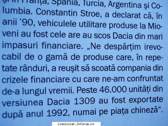 Masini Romanesti disparute sau pe cale de disparitie! - Dacia 1309 s-a exportat masiv pe - File de istorie