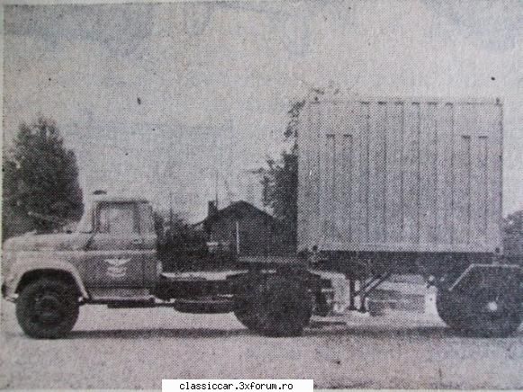 Masinile noastre in carti postale, vederi, poze de familie - SR cu remorca container - File de istorie