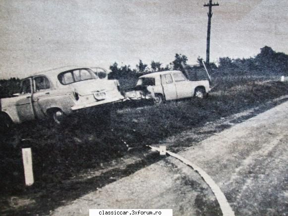 Masinile noastre in carti postale, vederi, poze de familie - un accident cu dacia 1100 si - File de istorie