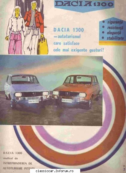 Masinile noastre in carti postale, vederi, poze de familie - din reviste ... Dacia 1300 - File de istorie
