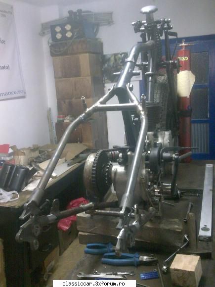 NSU 351 OSL din 1938 - final sudura brate furca - Reconditionari si Restaurari