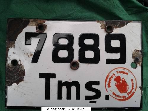 NUMERE de INMATRICULARE - Timisoara - Anii 35-40, emaiat cu stampila - File de istorie