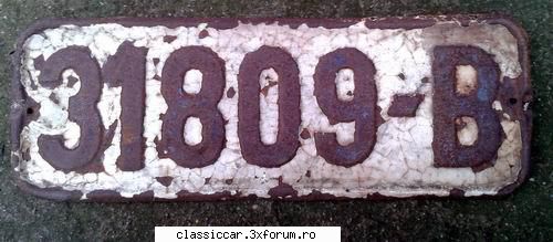 NUMERE de INMATRICULARE - Bucuresti - Anii 30, din tabla. Cand era nou - File de istorie