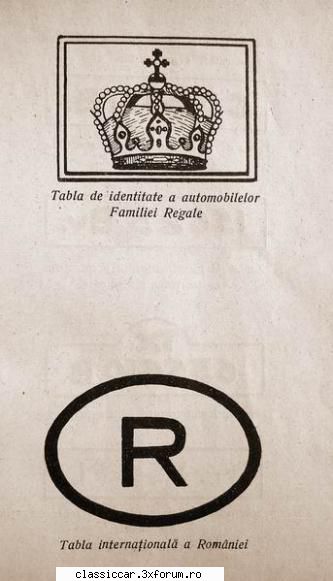 NUMERE de INMATRICULARE - Numar de �nmatriculare pentru CASA REGALĂ - File de istorie