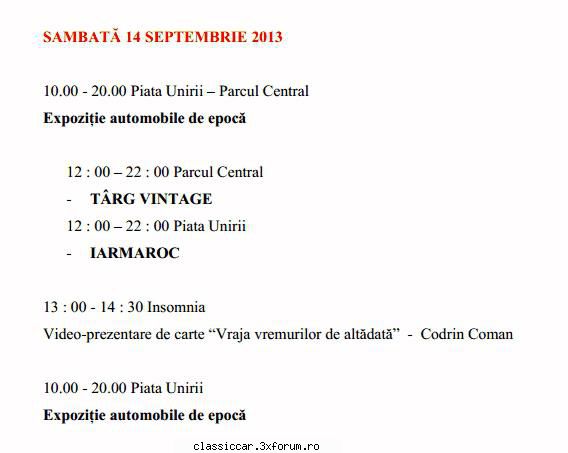 Oldtimer Expo Clujul Interbelic - 13-15 septembrie 2013 - Deci: Programul este urmato - Arhiva evenimente 2013