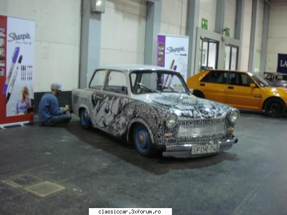 Oldtimer Show Budapesta 22 Mar 2015 - un paintman la lucru - Arhiva evenimente 2015