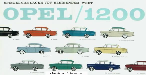 Opel Rekord P1 - Nu am gasit linkul ala dar am gasit astea: Exista - Reconditionari si Restaurari