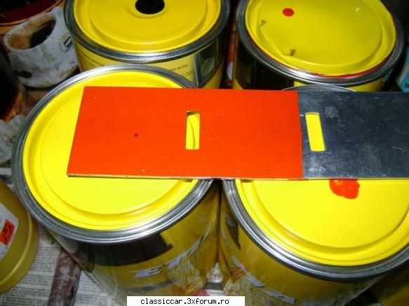 Operatiunea Portocala Mecanica - Am facut o proba cu noua vopsea pe o bucata - Reconditionari si Restaurari