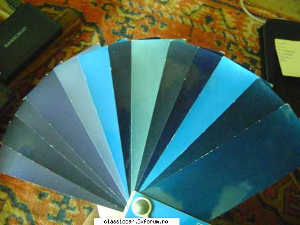 Paletar coduri culori Dacia anii 90-98 - Silverpol paleta albastru metalizat - Coltul Tehnic