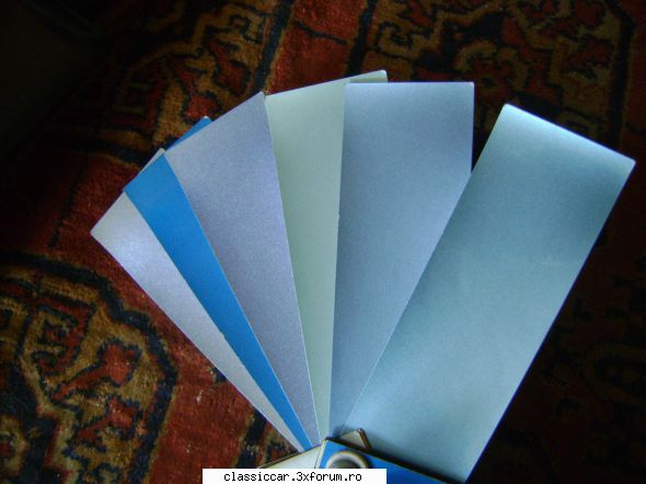 Paletar coduri culori Dacia anii 90-98 - Silverpol paleta bleu metalizat - Coltul Tehnic