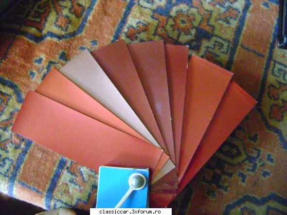Paletar coduri culori Dacia anii 90-98 - Silverpol paletar rosu metalizat - Coltul Tehnic