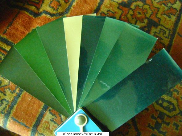Paletar coduri culori Dacia anii 90-98 - Silverpol paletar verde metalizat - Coltul Tehnic