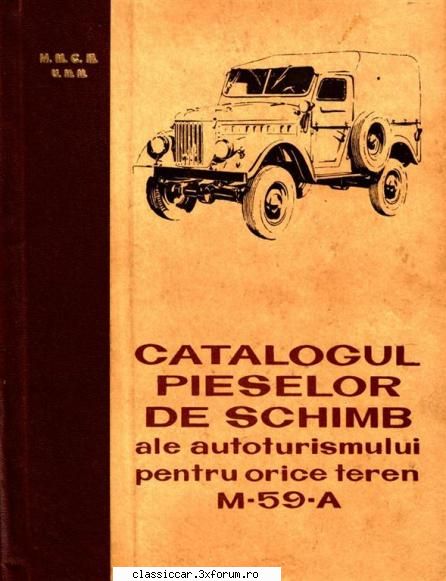 Pentru ARO M59-A - Am "CATALOGUL PIESELOR DE SCHIMB al - Discutii libere