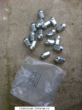 Piese rare dacia 1300 - an 1970 - set 16 piulite nichelate"NOI" pt.jante - 49 - Vanzari  piese si accesorii