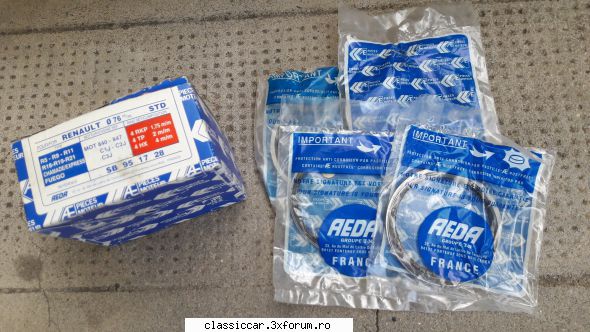 Piese rare dacia 1300 - an 1970 - Set segmenti "NOI "cota standard AE france - Vanzari  piese si accesorii