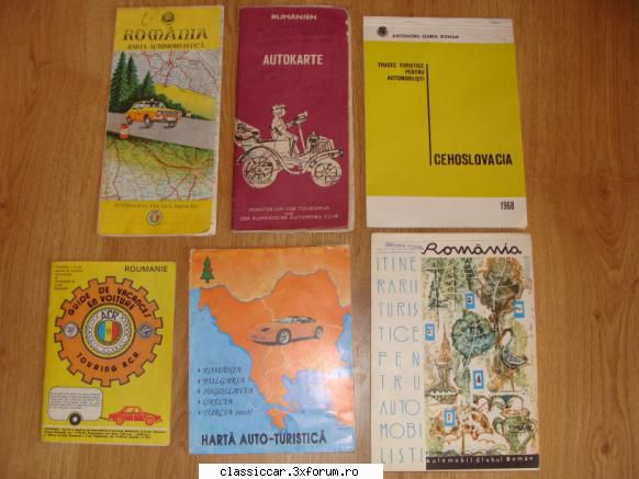 Plachete,insigne, fanioane,documente,etc - auto/moto - Diferite harti turistice emise de ACR - File de istorie