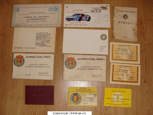 Plachete,insigne, fanioane,documente,etc - auto/moto - Carnete de asistenta,diferite - File de istorie