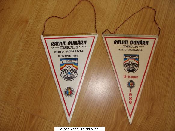 Plachete,insigne, fanioane,documente,etc - auto/moto - Fanioane "Raliul Dunarii 1985&1986" - File de istorie