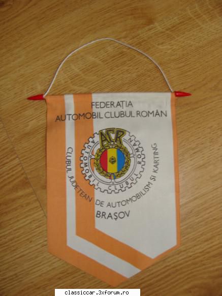 Plachete,insigne, fanioane,documente,etc - auto/moto - Fanion "Federatia Automobil Clubul - File de istorie