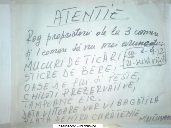 Poze... inedite! - de la blocul meu :) Scris de presedinta blocului - Coltul vesel