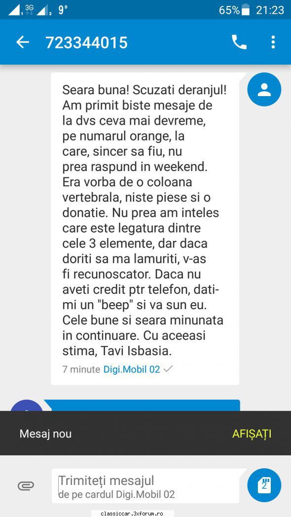 doi probleme anunt