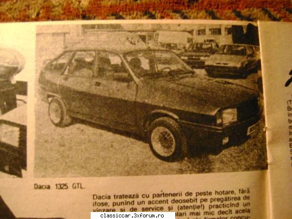 Prototipuri si serii limitate romanesti! - Dacia 1325 GTL cu motor OHC - File de istorie