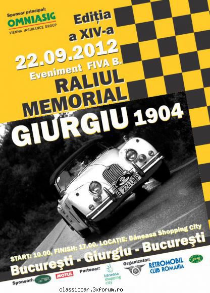 Raliul Memorial Giurgiu 1904 � 22 septembrie 2012 - R.C.R. organizeaza sambata 22 - Arhiva evenimente 2012