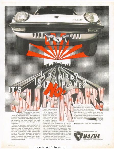 Reclame - Mazda Cosmo Sport - File de istorie