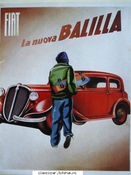Reclame - Fiat Balilla :D moderna - File de istorie