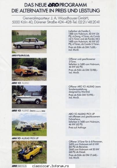 Reclame - Reama ARO din Germania! Dacia 1310 se numeste ARO - File de istorie