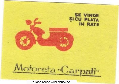 Reclame - Reclame pentru Motoreta Carpati, de v�nzare pe - File de istorie