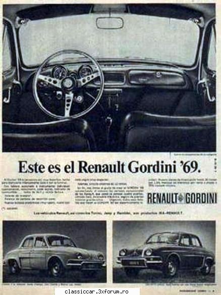 Reclame - Renault Dauphine Gordini - File de istorie