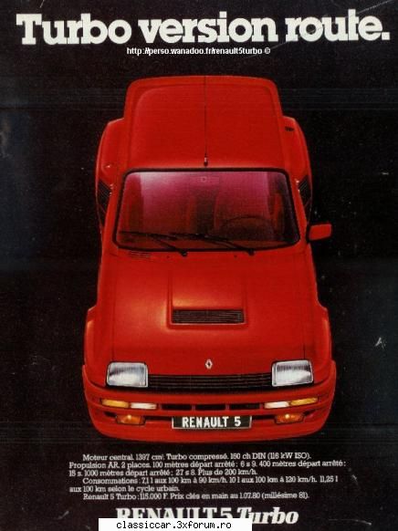 Reclame - Renault 5 Turbo - File de istorie