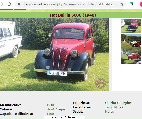 Registru Fiat 508C /1100A - si inca una restaurata la Mures - Registru pe marci