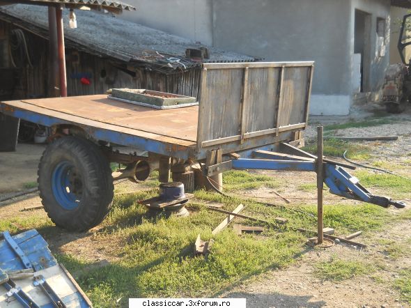 Remorca monoaxa - oblonul din fata montat - Coltul camionagiului si tractoristului oldtimerist