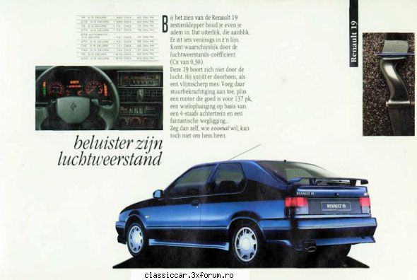 Renault - Iar in prospectul cu Gama Renault din 1991, a - Reconditionari si Restaurari