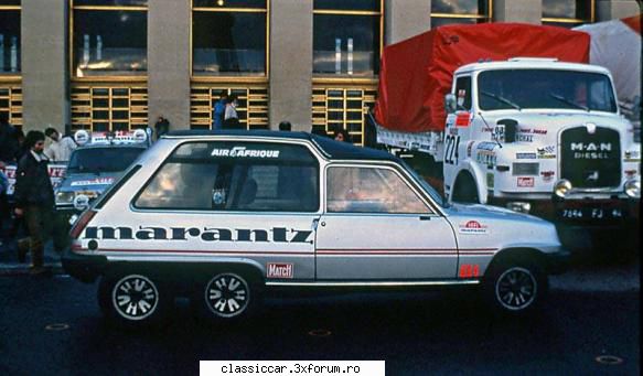Renault 5 - file de istorie - R5 cu 6 roti, facute pentru Paris-Dakar. Doar - File de istorie
