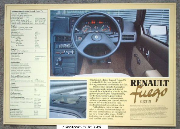 Renault Fuego GTS - 1981 - Ma tot stresam ca trapa de sticla strica aspectul - Prezentare masini