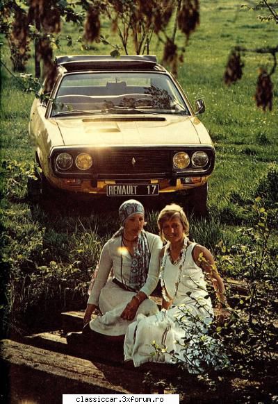 Renault R12 / R15 / R17 si versiunile lor - Un poster foarte frumos (din 71, ca pe masina - File de istorie