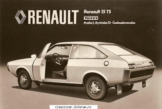 Renault R12 / R15 / R17 si versiunile lor - Reclama din Cehoslovakia anilor 70. Singura - File de istorie