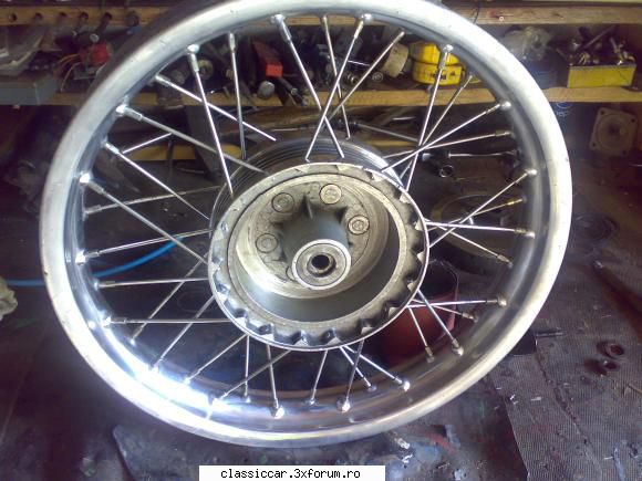 Restaurare Jawa125 model355 - Roata spate este gata urmeaza sa montez - Reconditionari si Restaurari